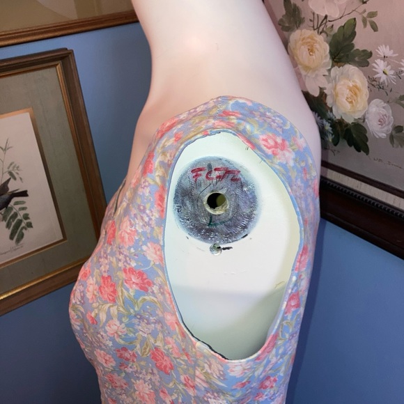 Vintage 1996 Laura Ashley Tea dress + bolero Floral Periwinkle blue sz 10 usa - Picture 8 of 15